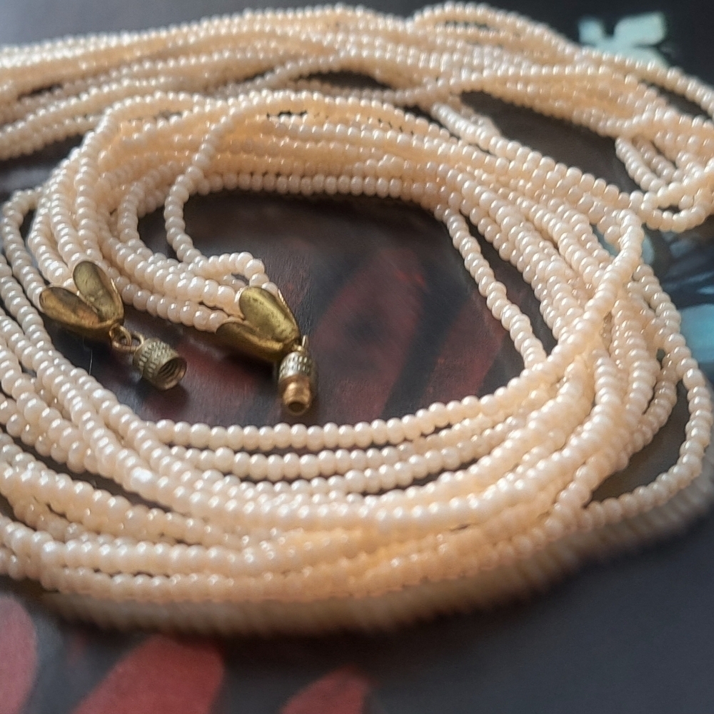 Multistrand mini seed necklace - Picture 3 of 7